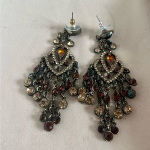 Chandelier Elegant Aged Earrings